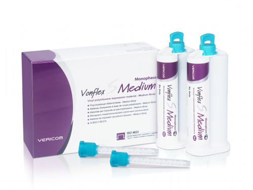 Картинка Материал стоматологический слепочный силиконовый Vonflex S Medium Normal для анонса