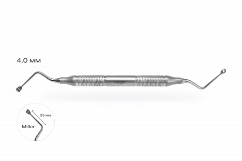 Картинка Кюретажная ложка Miller 12 4.0/4.0 мм для анонса