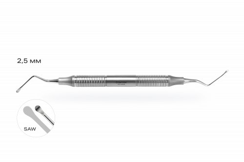 Картинка Кюретажная ложка Lucas 86 SAW с зубцами 2.5/2.5 мм для анонса