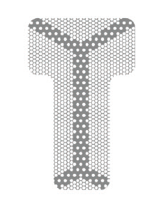 Картинка Титановая сетка (мембрана) с каркасом, 13х21х0.1 мм, шестигранная ячейка 0.36 мм для анонса