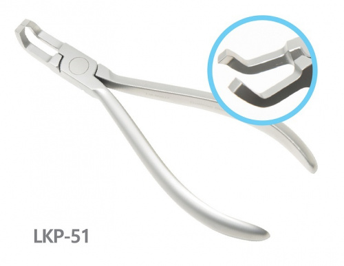 Картинка LKP-51 Щипцы для снятия брекетов изогнутые, 45° для анонса